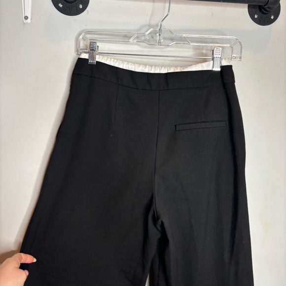 Zara Double Waist Wide Leg Pants Size XS Black - Picture 6 of 10